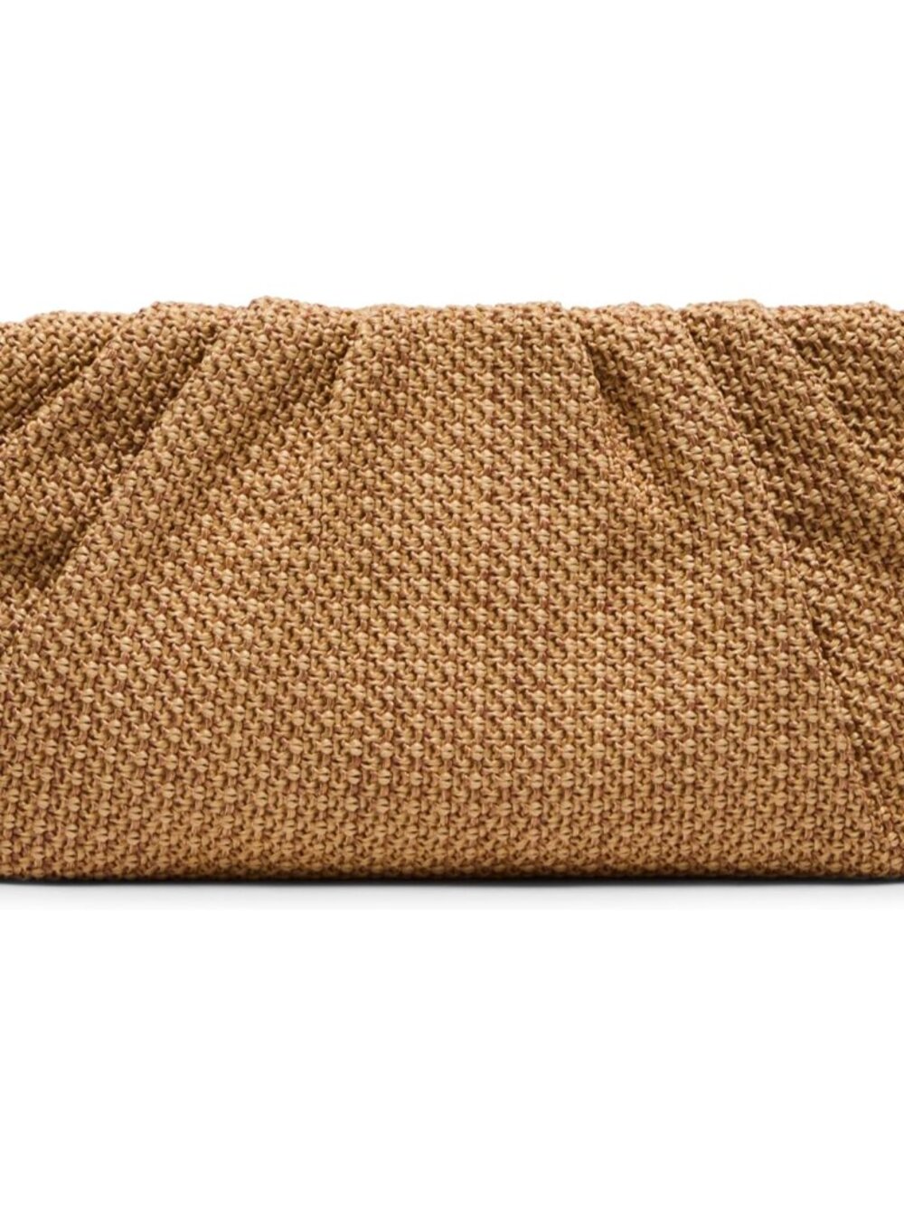 womens Palomaa Pleated Raffia Clutch - Picture 1 of 7